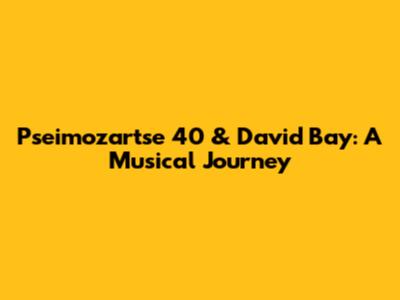 Pseimozartse 40 & David Bay: A Musical Journey